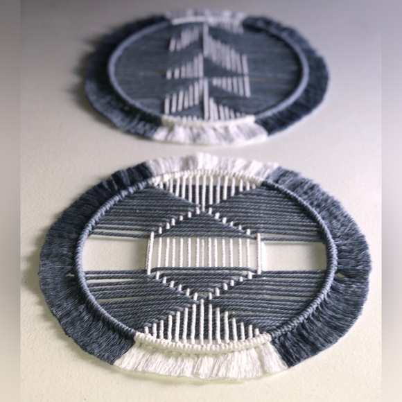 Boho Macrame Wall Hanging Decoration - Set of 2 - Picture 2 of 6